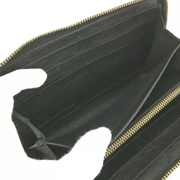 BALENCIAGA Classic Continental Leather Long Zip Around Wallet/9Y1570